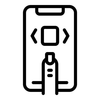 Online buy click icon outline vector. Store shop
