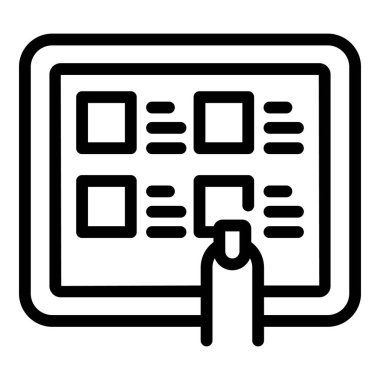Tablet online store icon outline vector. Sale buy