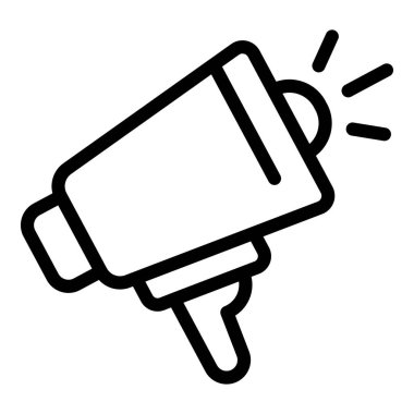 Megaphone customer support icon outline vector. Online store