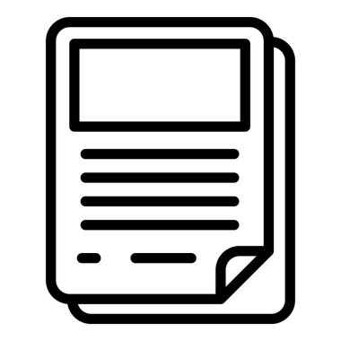 Online document icon outline vector. User register