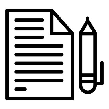 Contract paper icon outline vector. New register