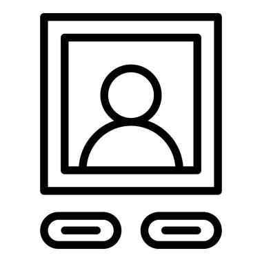 User avatar icon outline vector. Online register