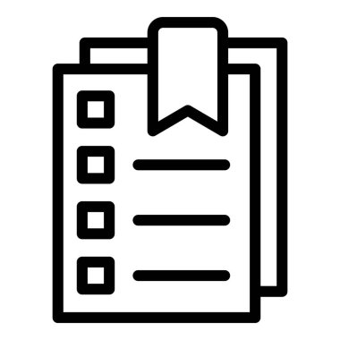 To do list icon outline vector. Online shopping