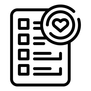 Personal wishlist icon outline vector. Cart clipart