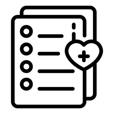 Sister wishlist icon outline vector. Store list