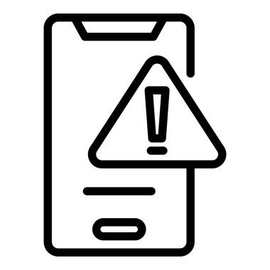 Smartphone car control icon outline vector. Alarm key
