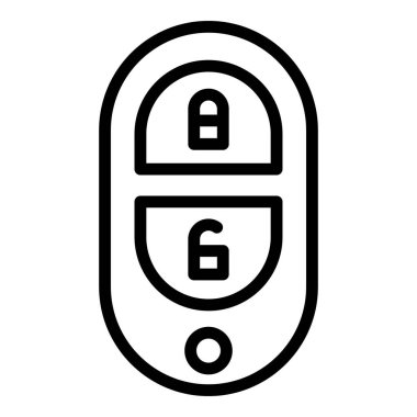 Auto alarm icon outline vector. Door control