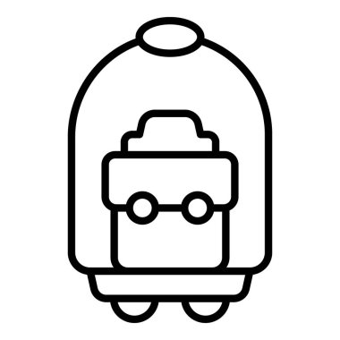 Luggage trolley design icon outline vector. Suitcase baggage