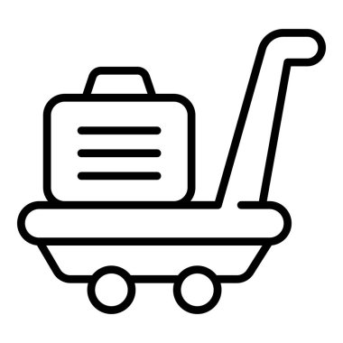 Carry bag icon outline vector. Hotel luggage