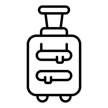 Travel bag icon outline vector. Hotel suitcase