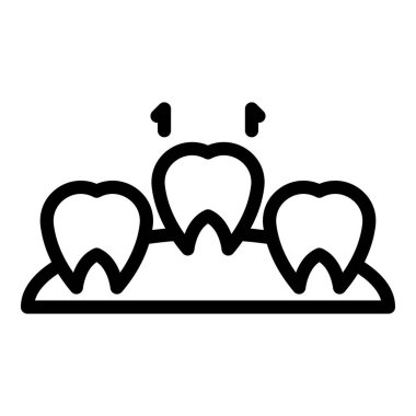 Implant icon outline vector. Dental tooth