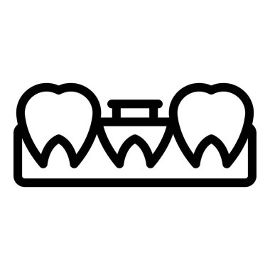 Dentist implant icon outline vector. Dental tooth