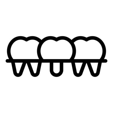 Tooth prosthesis icon outline vector. Crown care