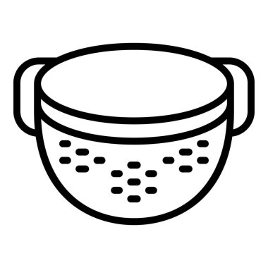 Cooking sieve icon outline vector. Kitchen strainer