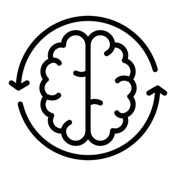 Brainstorming skill icon outline vector. Stress therapy — Stok Vektör