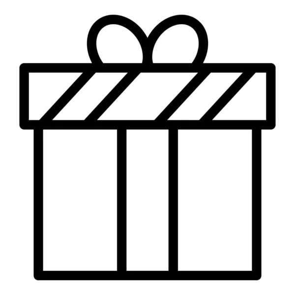 Carton gift box icon outline vector. Loyalty program — стоковый вектор
