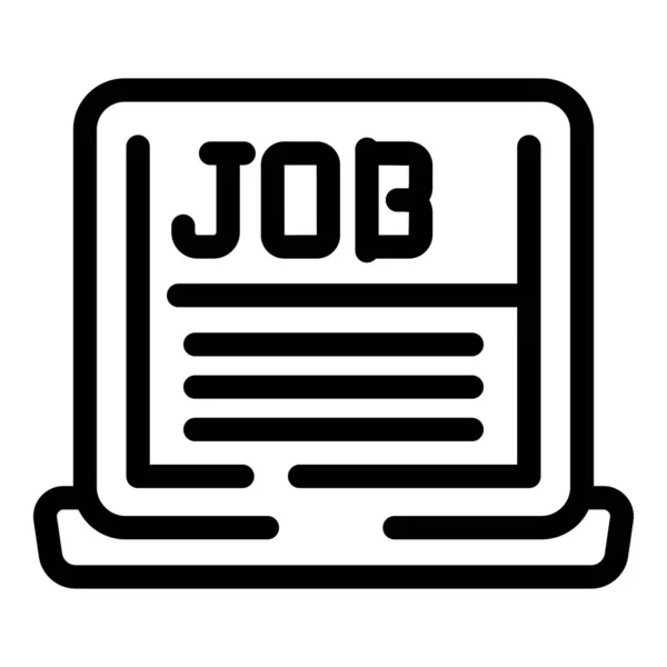 Laptop vacancy job icon outline vector. Hr team — 스톡 벡터