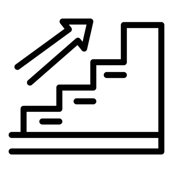 Job stairs career icon outline vector. Team post — Stok Vektör