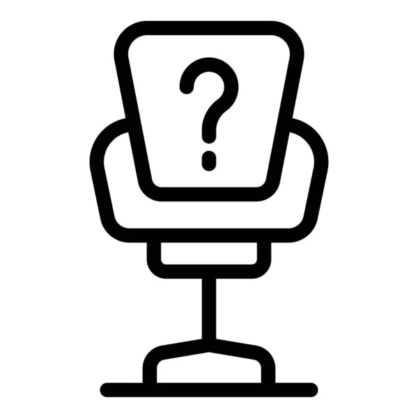 Free job chair icon outline vector. Post job — Vetor de Stock
