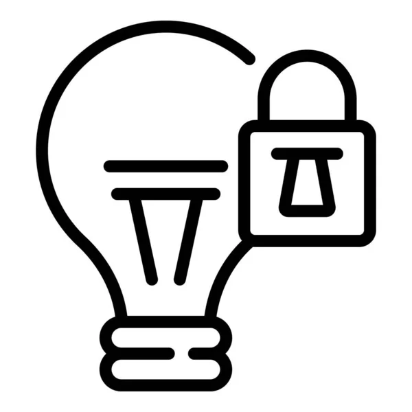 Idea patent icon outline vector. Justice trademark — Stock vektor