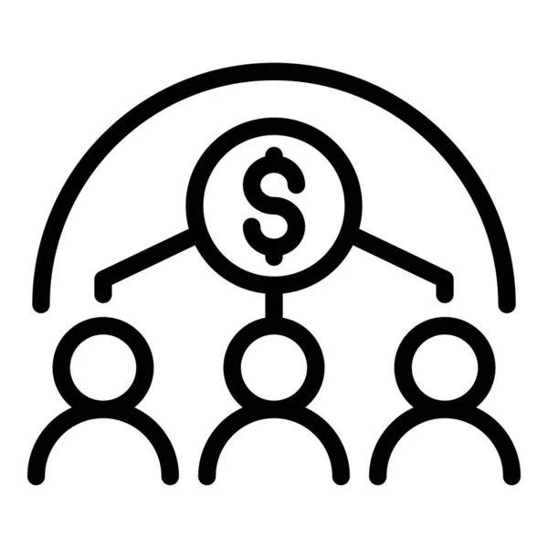 Money charity icon outline vector. Social help —  Vetores de Stock