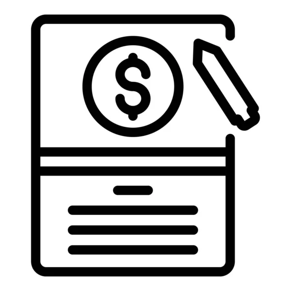 Charity document icon outline vector. Help support — Stock vektor