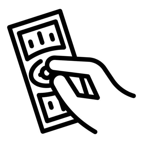 Banknote charity icon outline vector. Financial help — стоковый вектор