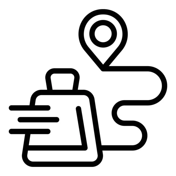 Online store route icon outline vector. Shop sale — Stockvector