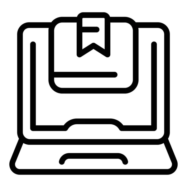 Laptop online store icon outline vector. Purchase customer — ストックベクタ