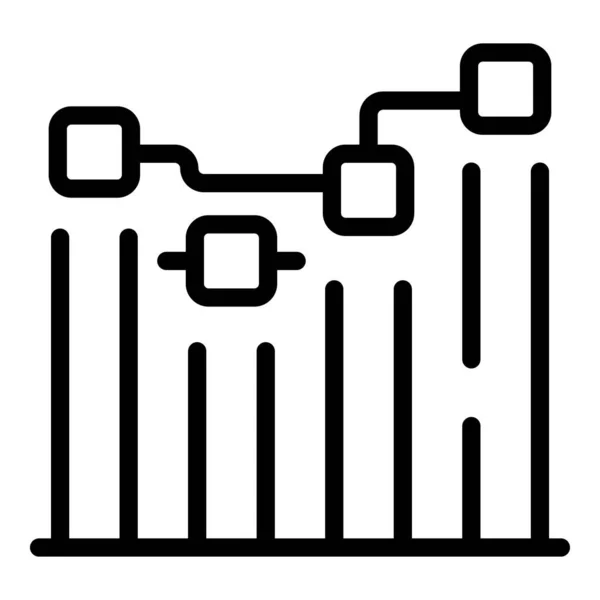 Shop sale graph icon outline vector. Online store — стоковый вектор