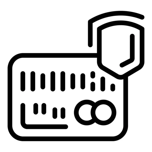 Bank card shop icon outline vector. Online store — Stockvektor