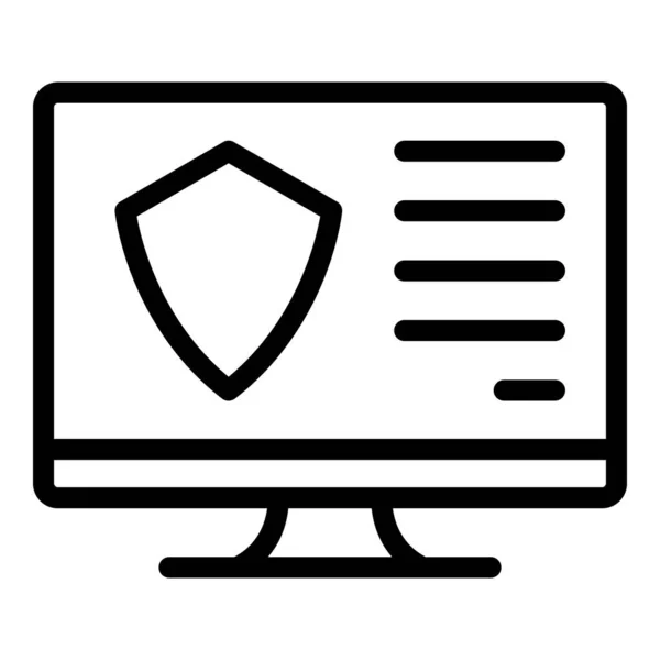 Secured register icon outline vector. Online user — Stockvektor
