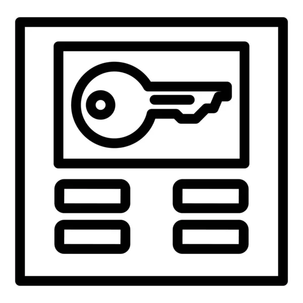 Key form icon outline vector. User online — Vettoriale Stock