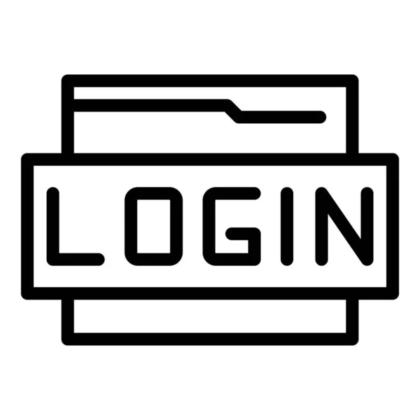 Safe login icon outline vector. Online user — Stock Vector