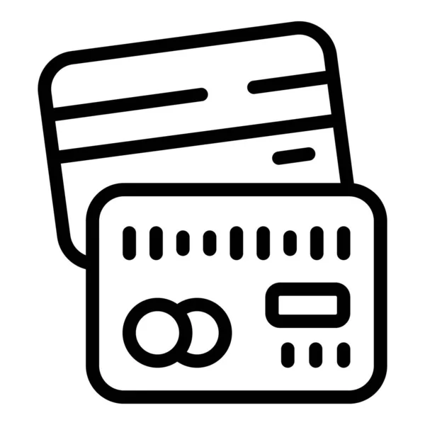 Credit card wishlist icon outline vector. My locator — Stock Vector