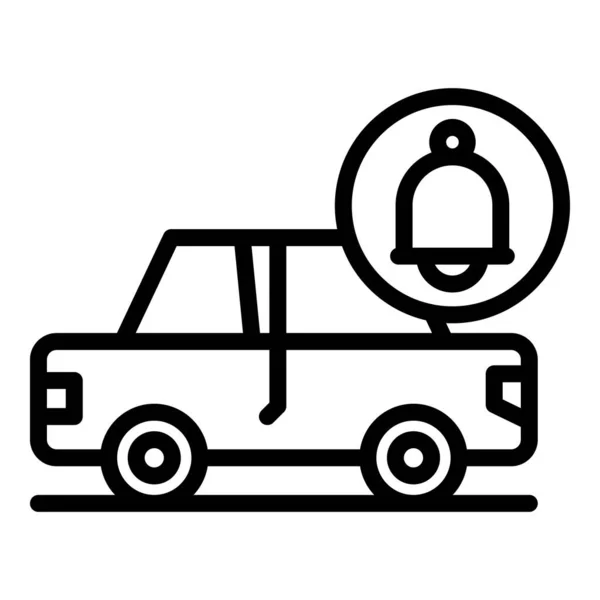 Car access icon outline vector. Alarm key — Stockový vektor