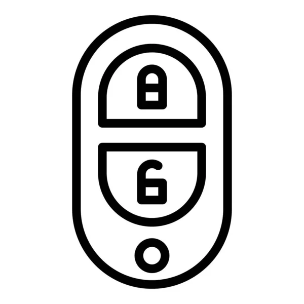 Auto alarm icon outline vector. Door control — Vetor de Stock