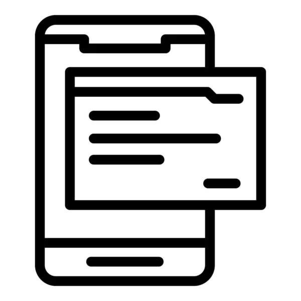 Tablet reading icon outline vector. Digital book — Vetor de Stock