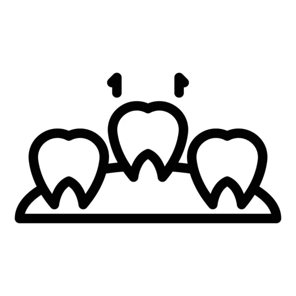 Implant icon outline vector. Dental tooth — Stockvector