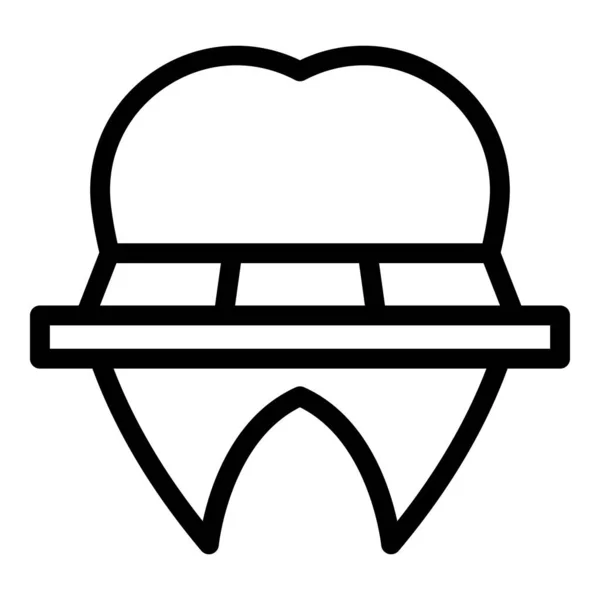 Dental implant icon outline vector. Tooth care — Stockvektor