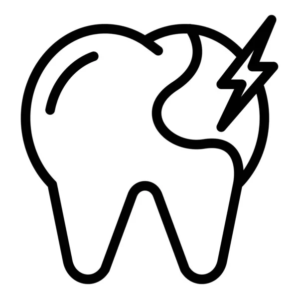 Denture implant icon outline vector. Dental tooth — Image vectorielle