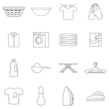 Çamaşır simgesi ana hatlarını ayarla