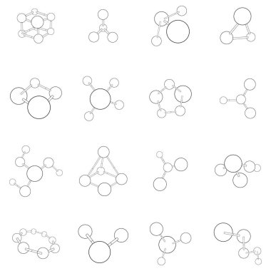 Molekül simgesi ana hatlara ayarlandı