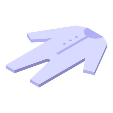 Bebek beyaz giysi ikonu izometrik vektörü. Çocuk pantolonu