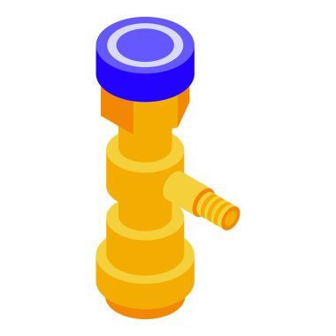 Havalandırma ikonu izometrik vektörü. Ev sistemi