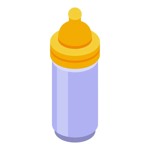 Babymilchflaschensymbol isometrischer Vektor. Nahrungsmittelrezeptur — Stockvektor