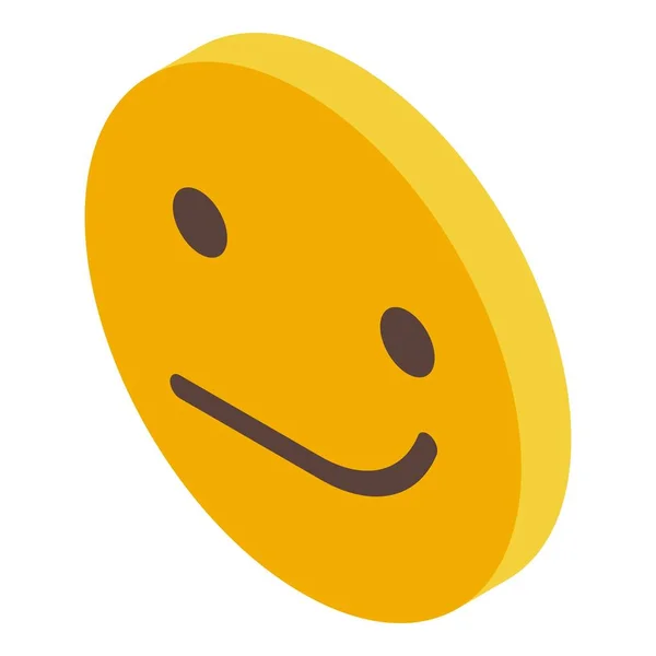Usmívající se emoji ikona izometrický vektor. Tvář šťastná — Stockový vektor