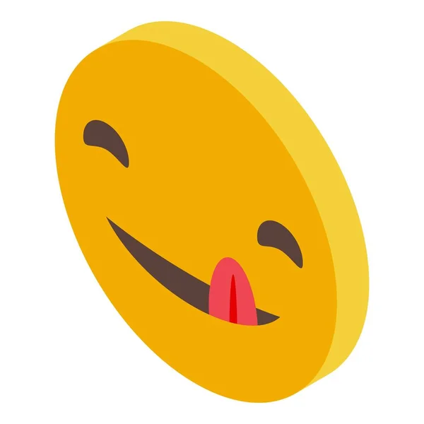Smiley emoji ikona izometrický vektor. Šťastný úsměv — Stockový vektor