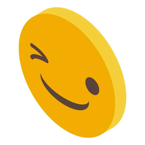 Θετικό εικονίδιο emoji ισομετρικό διάνυσμα. Χαμογέλα. — Διανυσματικό Αρχείο