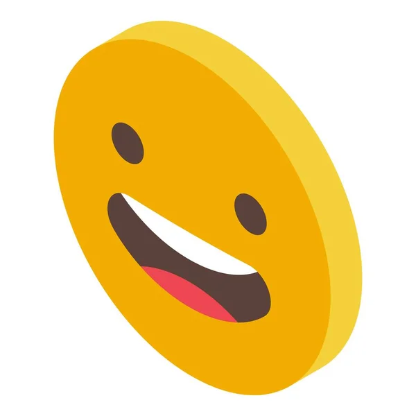 Dobrý emoji ikona izometrický vektor. Úsměv tváře — Stockový vektor